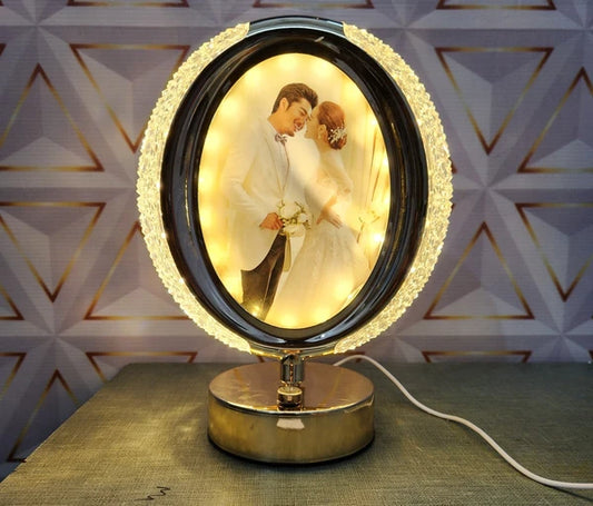 Crystal LED Moon Lamp Photo Frame