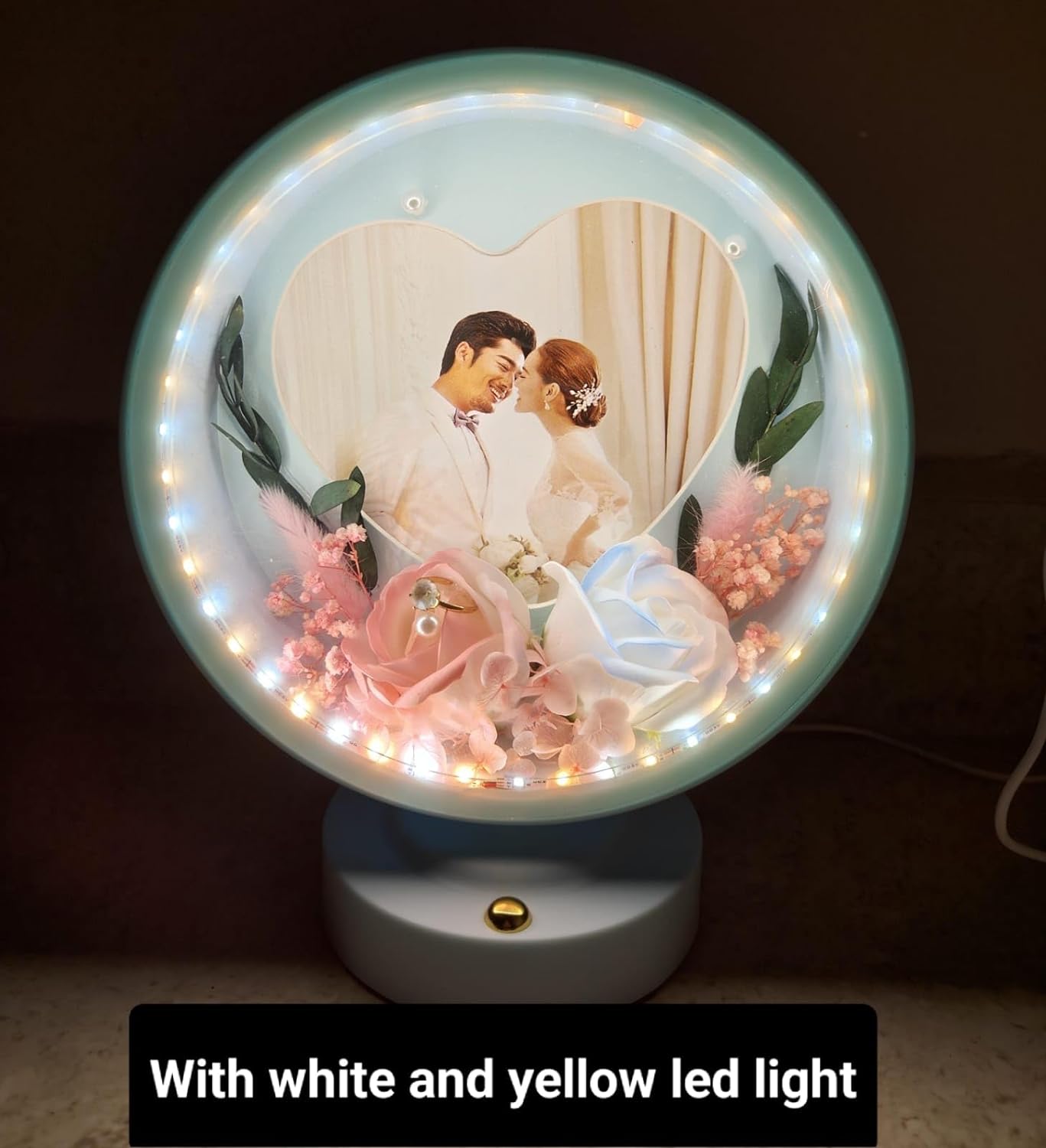 Personalized Circle LED Light Photo Frame