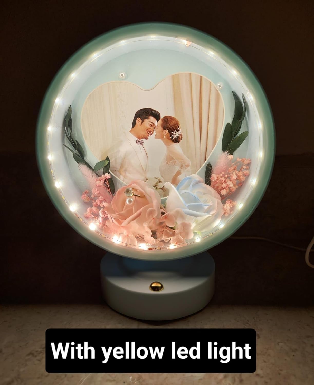 Personalized Circle LED Light Photo Frame