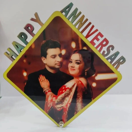 Personalized Acrylic Happy Anniversary Photo Frame