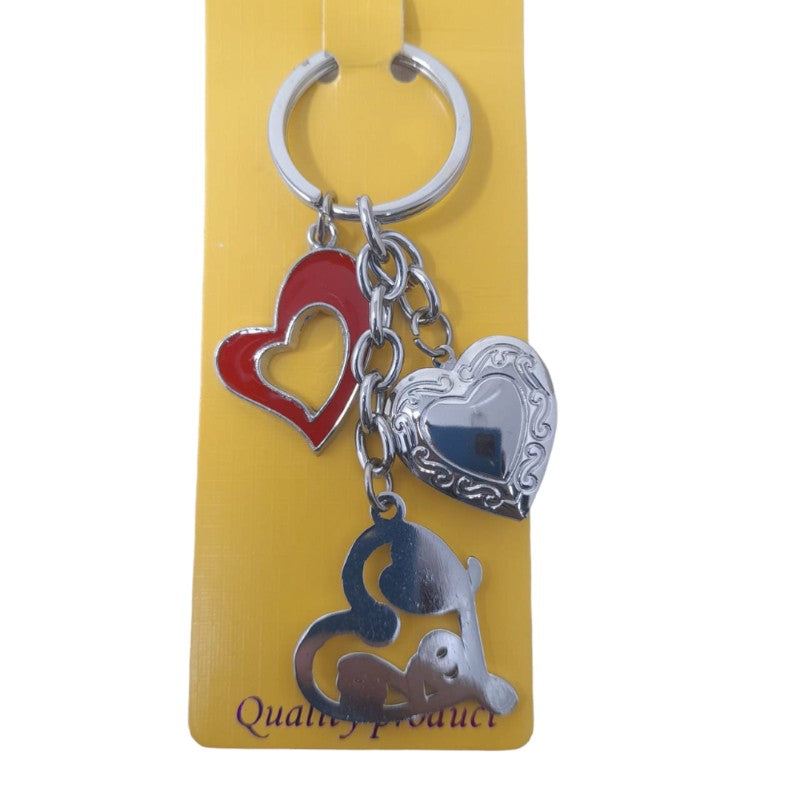 Metal Heart Photo Frame Keychain