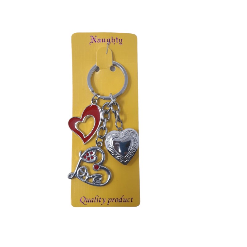 Metal Heart Photo Frame Keychain