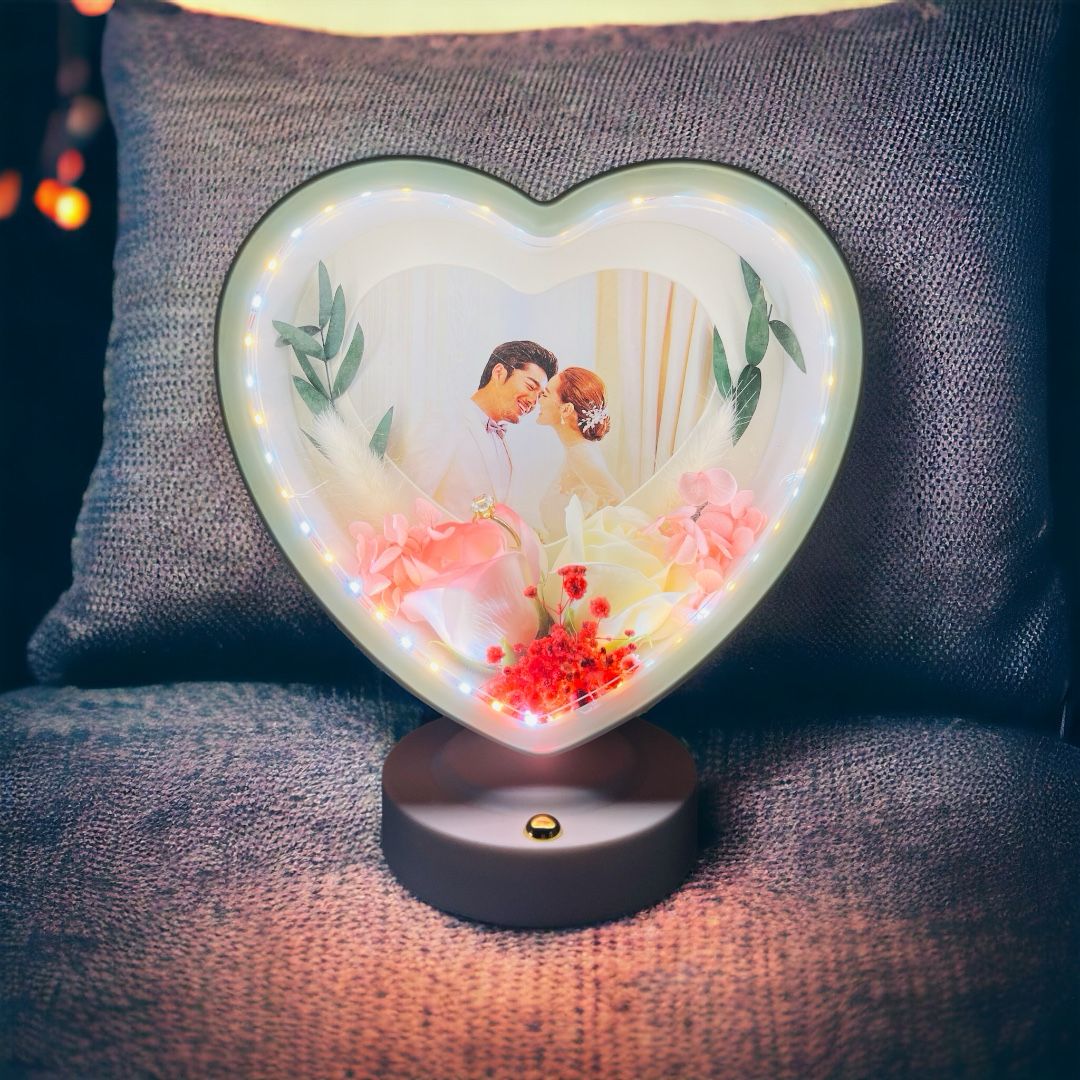 Personalized Heart LED Light Photo Frame